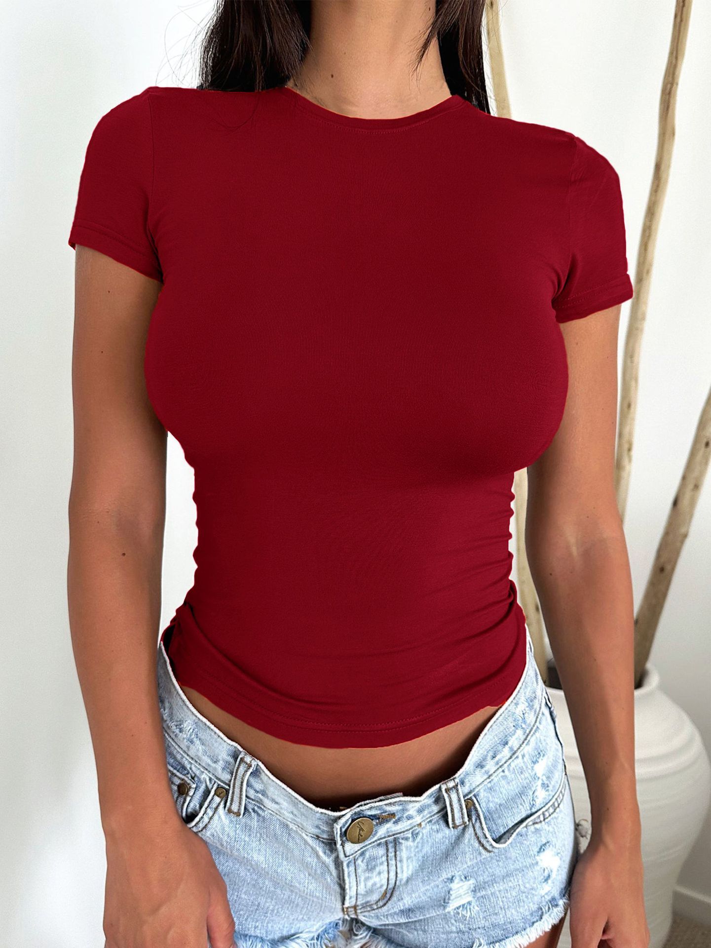 Solid Color Short Sleeve