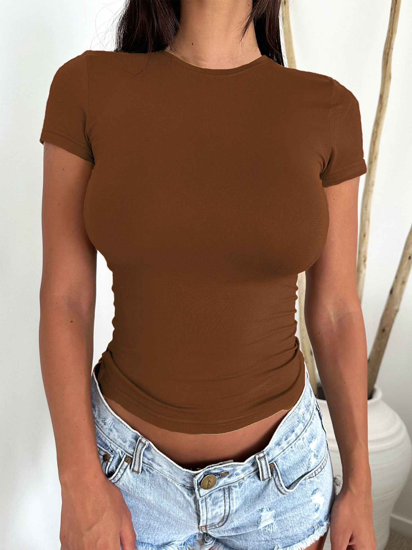 Solid Color Short Sleeve