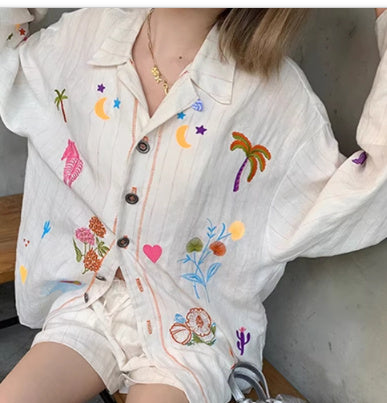 Summer Embroidered Shirt